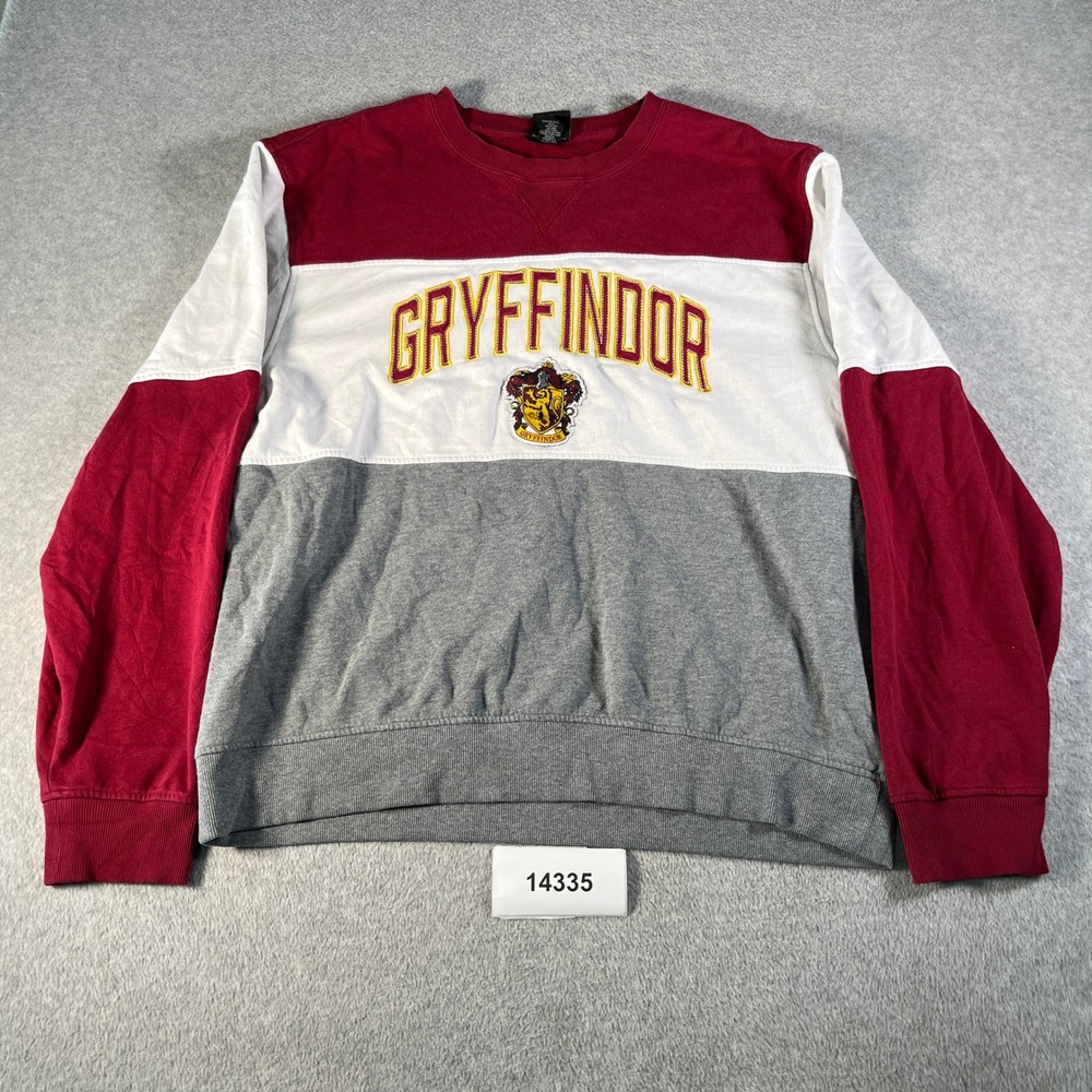 Harry Potter Wizarding World Gryffindor Sweatshirt Adult 2XL Multi Colorblock
